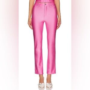 Good American Vibrant Pink Flare Pants